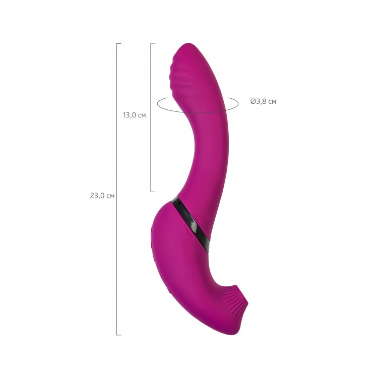 JOS Vakum uyarımlı döner vibratör Spinser, silikon, mor, 23 cm