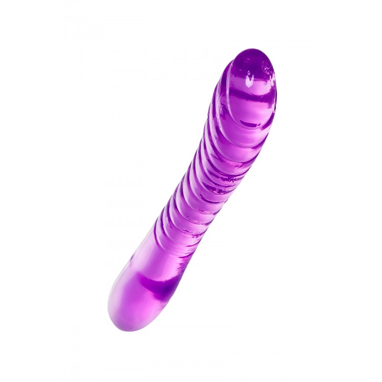 A-Toys by TOYFA Çift Taraflı Jel Dildo Frica, TPE, mor, 23 cm