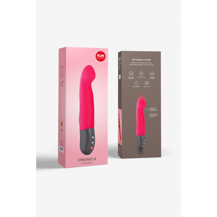 Fun Factory STRONİC G pulsatör, silikon, pembe, 20,8 cm
