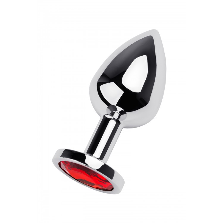 Metal by TOYFA Anal Plug, Metal, gümüş, kırmızı kristalli, 8 cm, Ø 3,4 cm, 85 g Metal by TOYFA Anal Plug, Metal, gümüş, kırmızı kristalli, 8 cm, Ø 3,4 cm, 85 g