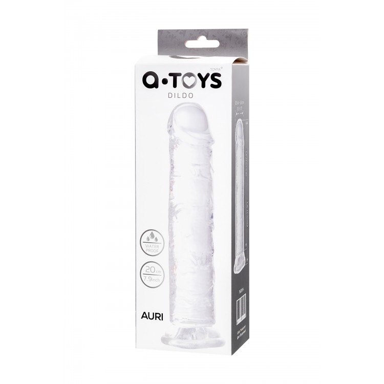 A-Toys by TOYFA Auri yapay penis, TPE, transparan, 20 cm