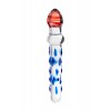 Sexus Glass Çift Taraflı Cam Dildo, Şeffaf, 20 cm