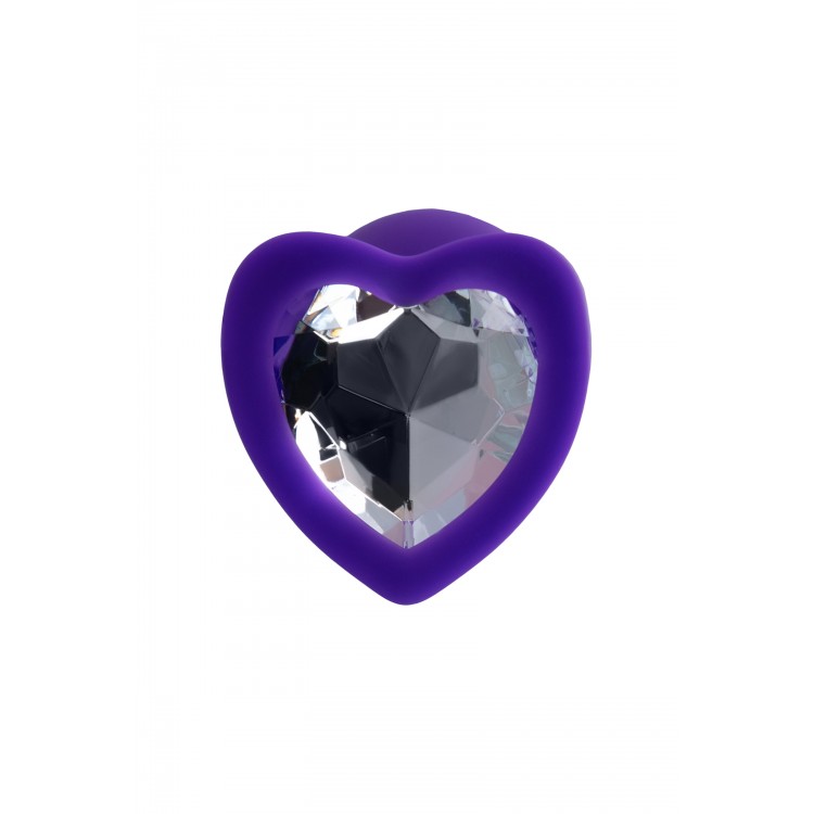 ToDo by Toyfa Diamond Heart Anal Plug, Silikon, mor, 7 cm, Ø 2 cm, 18 g