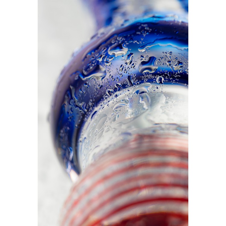 Sexus Glass Çift Taraflı Cam Dildo, Şeffaf, 20 cm