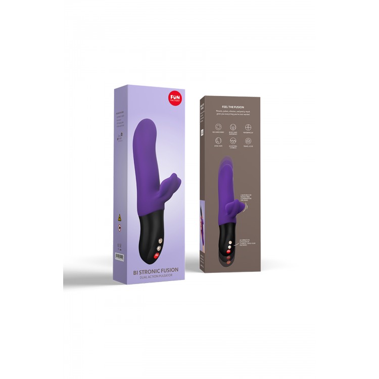Fun Factory Bİ STRONİC FUSİON Vibratör, silikon, mor, 22 cm