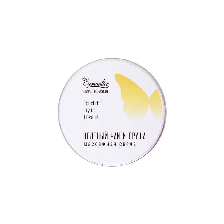 Eromantica Masaj Mumu "Yeşil Çay ve Armut", 30 ml