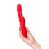 Klitoral uyarıcılı vibratör JOS Patti, hareketli dilli, silikon, kırmızı, 24 cm