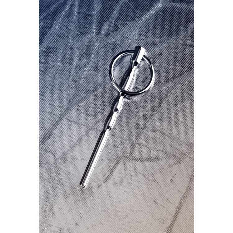 Üretral Plug TOYFA Metal Balıksırtı, taban halkalı, metal, gümüş, 10,5 cm