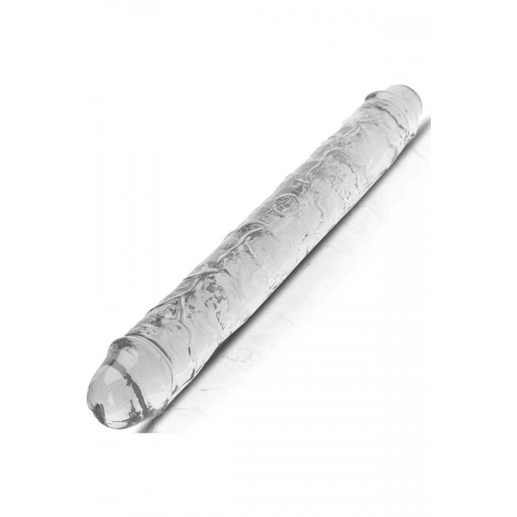 Çift Taraflı Şeffaf Realistik Dildo – Esnek Jelly Malzeme, 44,5 cm