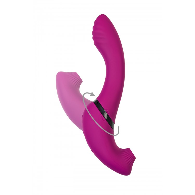 JOS Vakum uyarımlı döner vibratör Spinser, silikon, mor, 23 cm