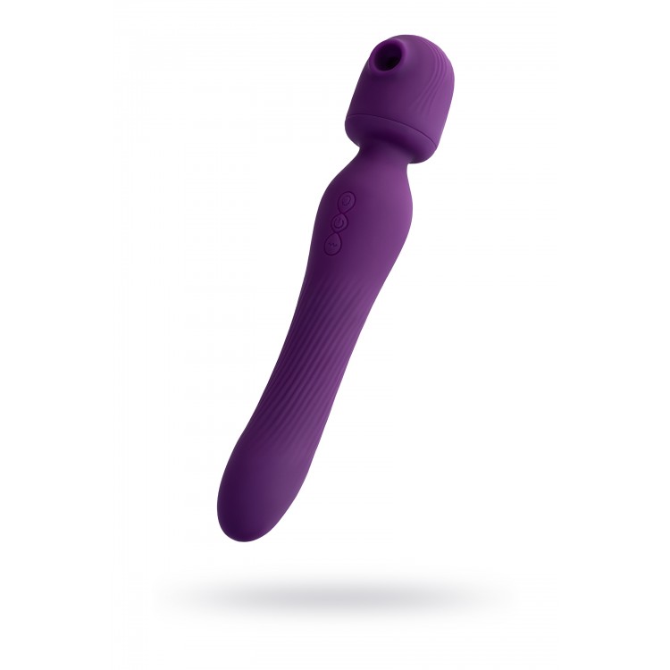 JOS Kisom 2'si 1 arada Vibratör, Silikon, Mor, 24 cm