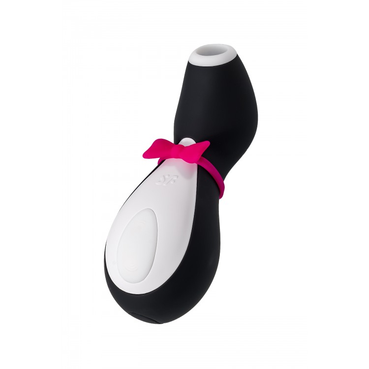 Satisfyer Penguin Vakum Dalgası Klitoris Vibratörü, silikon, siyah, 11,5 cm