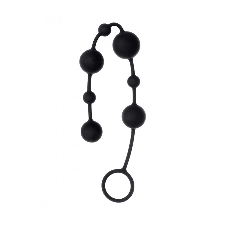 A-Toys by TOYFA Coron Anal Boncuk, silikon, siyah, 35,9cm