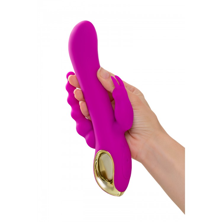 A-Toys by TOYFA TRINNY Üçlü Vibratör, Silikon, Mor, 21.5 cm