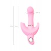 Klitoral uyarıcılı vibratör JOS Twistme, silikon, pembe, 19,5 cm