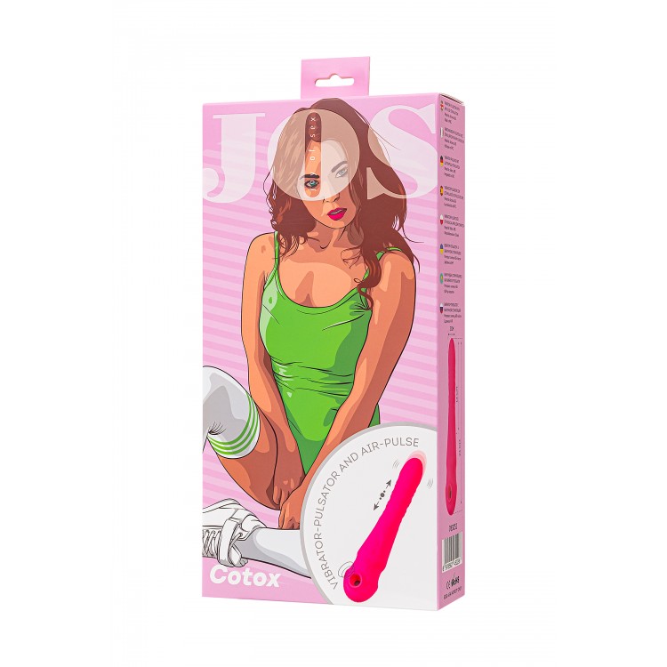 Vakum uyarımlı vibratör-pulsatör JOS COTOX, silikon, pembe, 23 cm