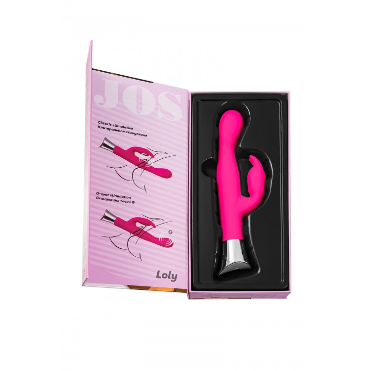 JOS LOLY Klitoral Uyarıcı Vibratör, silikon, pembe, 21,6 cm