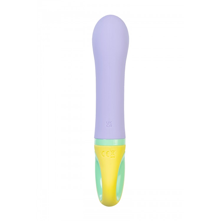 Flovetta WISTERIA Klitoral Uyarıcılı G Noktası Vibratörü, Silikon, Mor, 18.5 cm