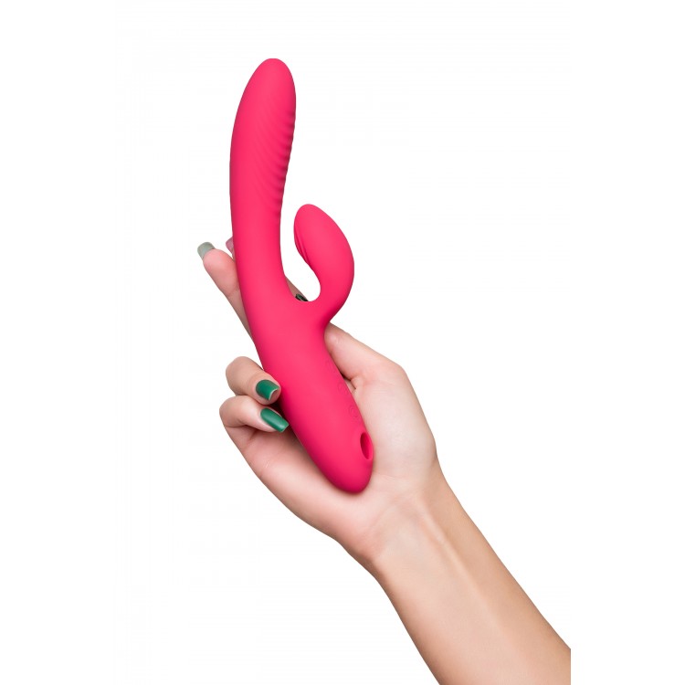 JOS Enila Vakum Dalgalı Vibratör, silikon, pembe, 23 cm