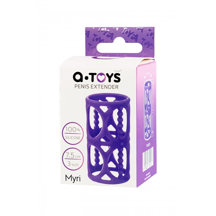 A-Toys by TOYFA   penis eki, silikon, mor, 7,5 cm