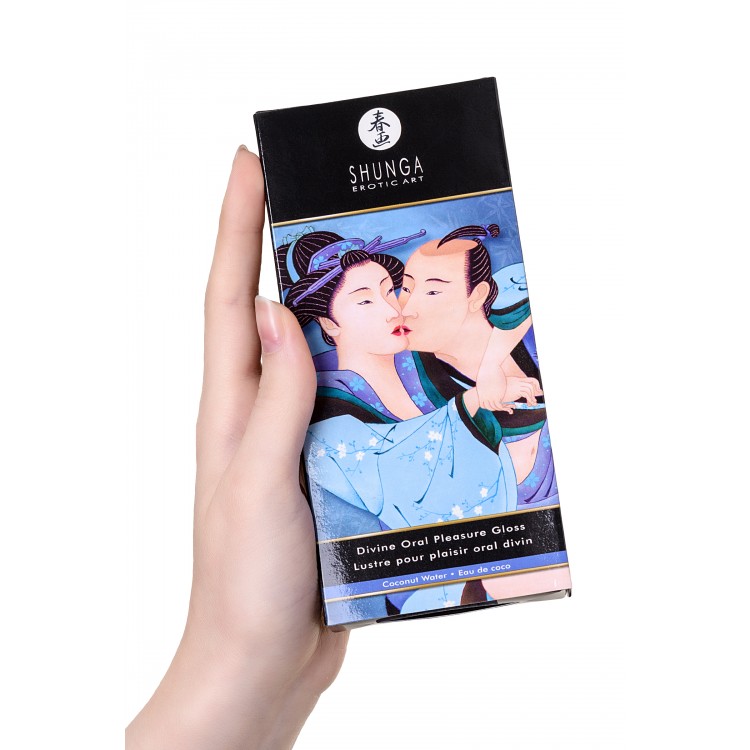 Shunga dudak parlatıcısı "İlahi Zevk", buz ateşinin etkisi, hindistan cevizi suyu, 10 ml. Shunga dudak parlatıcısı "İlahi Zevk", buz ateşinin etkisi, hindistan cevizi suyu, 10 ml.