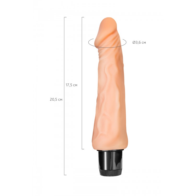 A-Toys by TOYFA Tond Realistik Vibratör, TPE,Ten, 20,5 cm