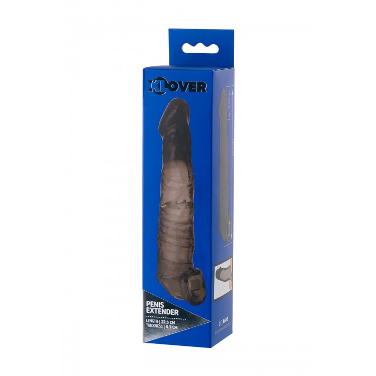 XLover by Toyfa Penis Klıfı, Boyutu Arttırıcı, TPE, siyah, Şeffaf, 22.5 cm