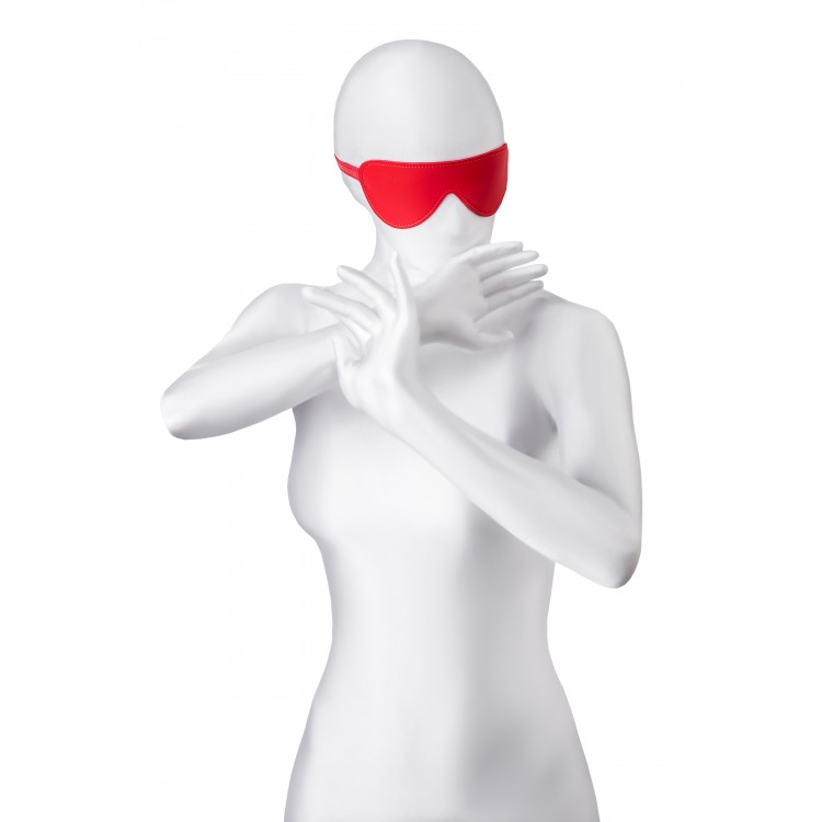 Anonymo BDSM Maske, PU deri, kırmızı, 65 cm