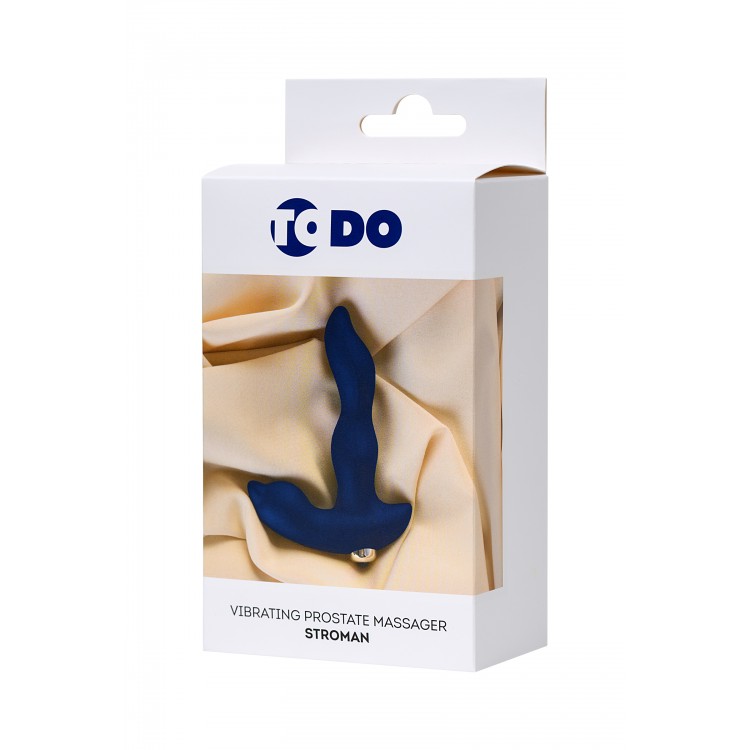 ToDo by Toyfa Stroman prostat stimülatörü, silikon, mavi, 14,5 cm