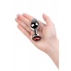Metal by TOYFA Anal Plug, Metal, gümüş, kırmızı kristalli, 8 cm, Ø 3,4 cm, 85 g