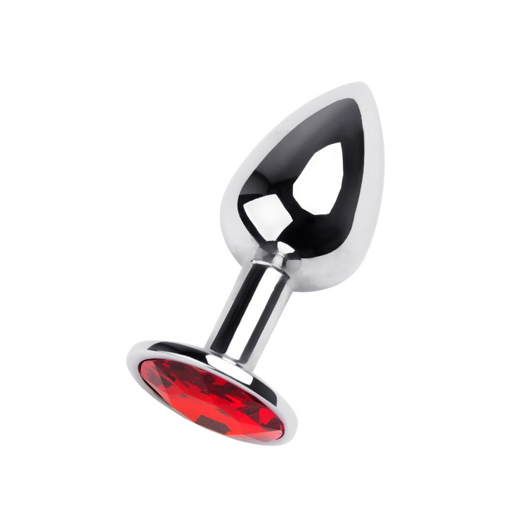 Metal by TOYFA Anal Plug, Metal, gümüş, kırmızı kristalli, 7 cm, Ø 2,8 cm, 50 g Metal by TOYFA Anal Plug, Metal, gümüş, kırmızı kristalli, 7 cm, Ø 2,8 cm, 50 g