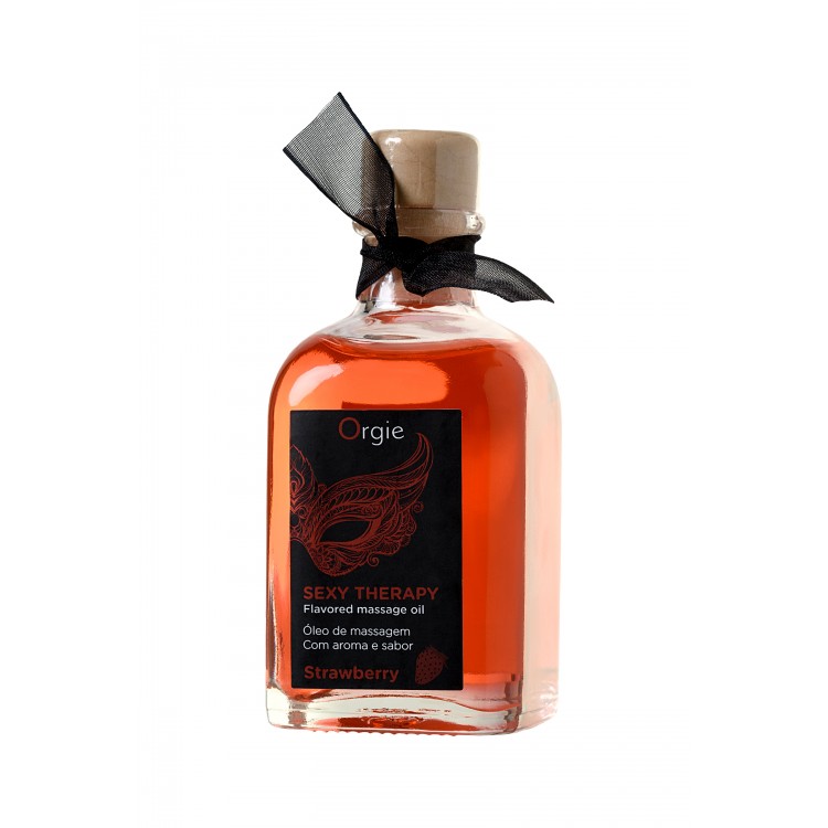 Orgie Sexy Therapy Strawberry – Çilek Aromalı Güçlendirici ve Uyarıcı Masaj Yağı 100 ml
