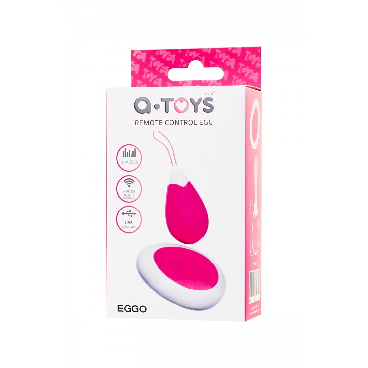 A-Toys by TOYFA Eggo Uzaktan Kumandalı  Vibratörü, silikon, Pembe, 6 cm