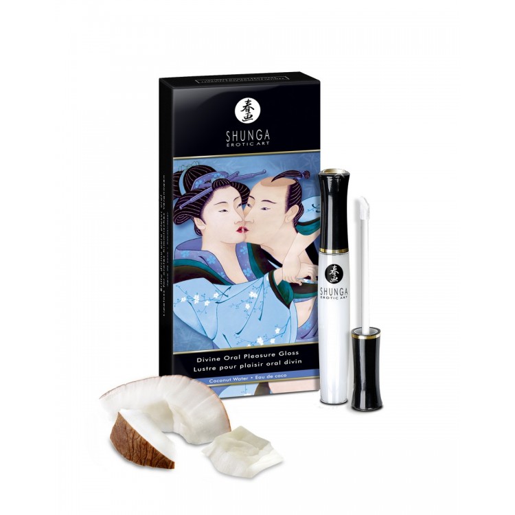 Shunga dudak parlatıcısı "İlahi Zevk", buz ateşinin etkisi, hindistan cevizi suyu, 10 ml. Shunga dudak parlatıcısı "İlahi Zevk", buz ateşinin etkisi, hindistan cevizi suyu, 10 ml.