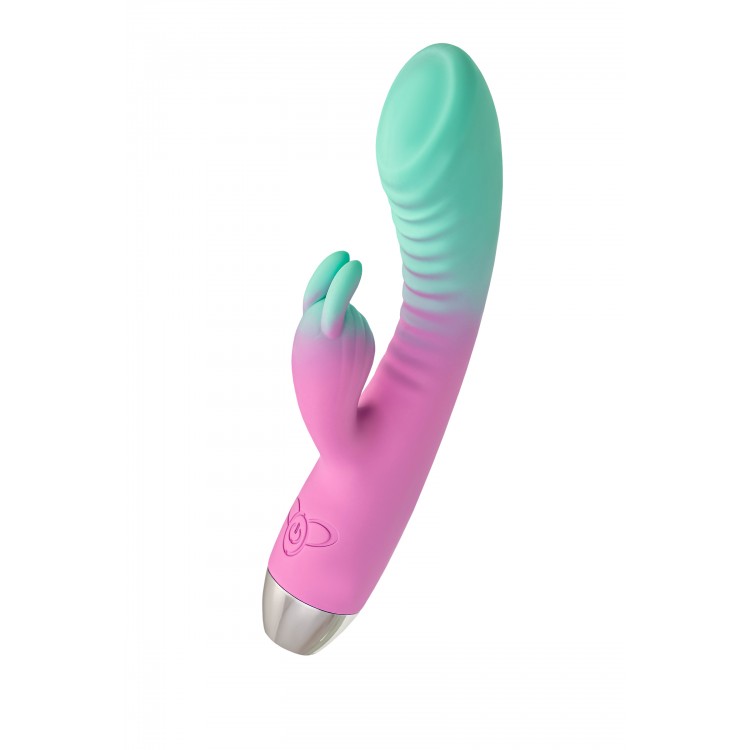 Flovetta ORCHID Klitoral Uyarıcılı G Noktası Vibratörü, Silikon, Nane Pembesi, 21 cm