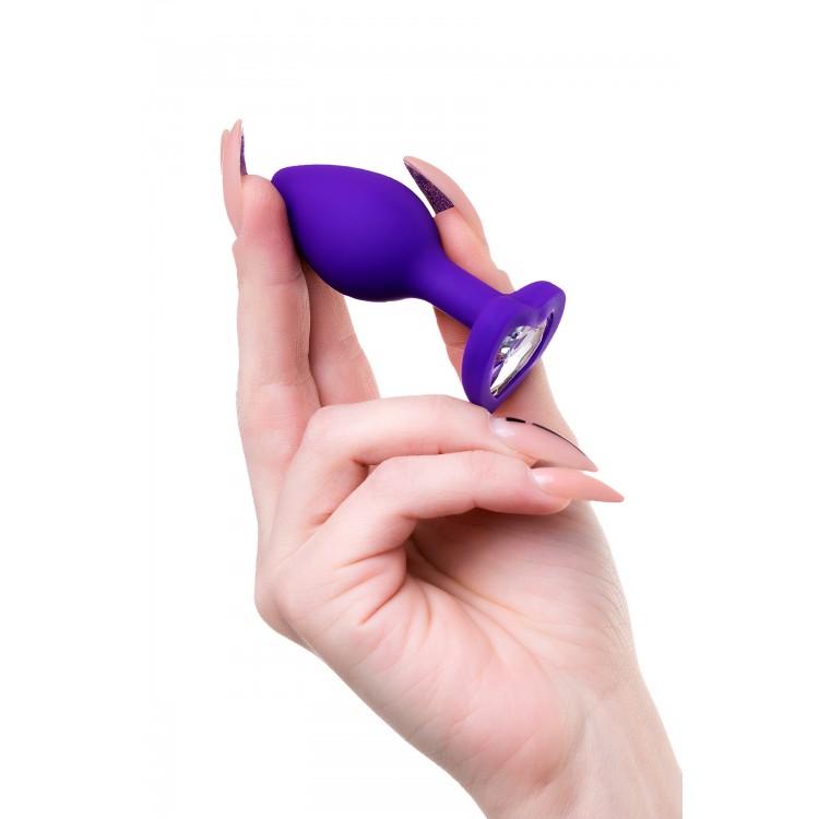 ToDo by Toyfa Diamond Heart Anal Plug, Silikon, mor, 7 cm, Ø 2 cm, 18 g