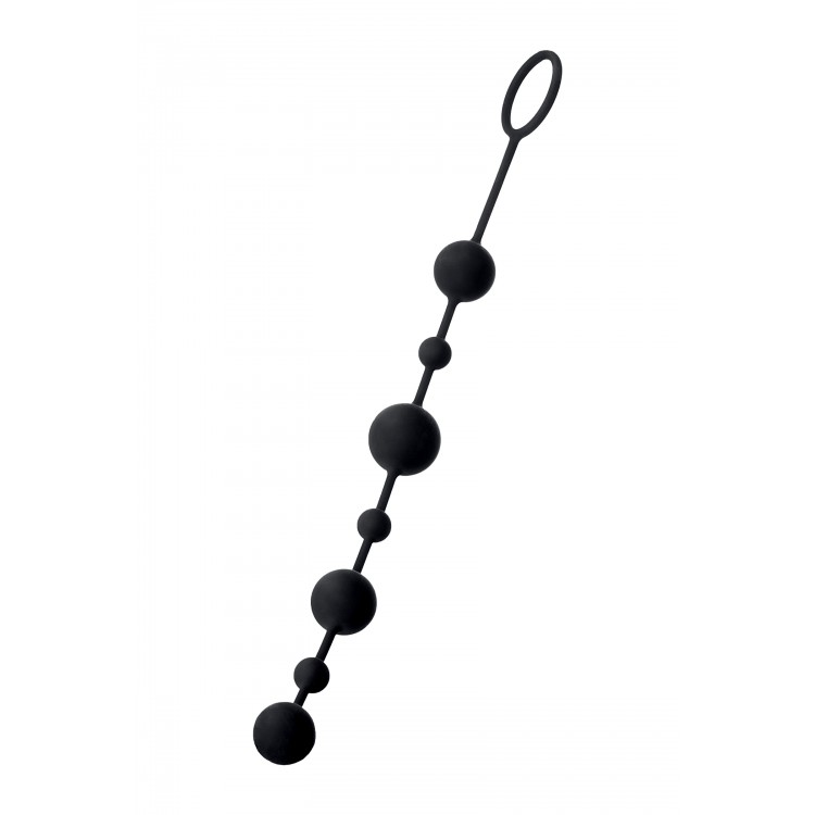 A-Toys by TOYFA Coron Anal Boncuk, silikon, siyah, 35,9cm
