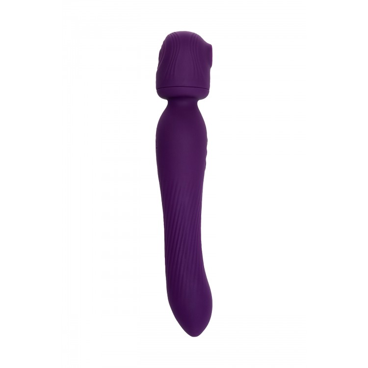 JOS Kisom 2'si 1 arada Vibratör, Silikon, Mor, 24 cm