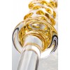 Sexus Glass Çift Taraflı Cam Dildo, Şeffaf, 25 cm