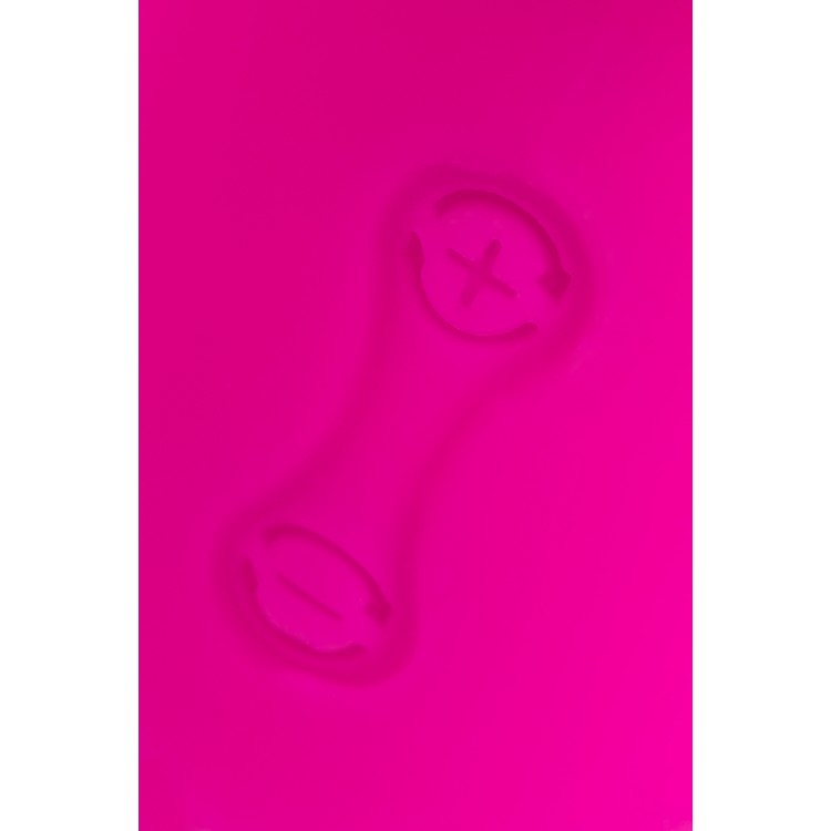 L'EROİNA klitoral stimülatörlü vibratör, silikon, pembe, 19 cm
