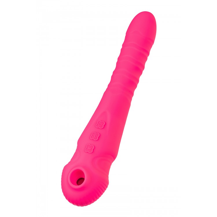 Vakum uyarımlı vibratör-pulsatör JOS COTOX, silikon, pembe, 23 cm