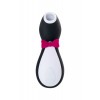 Satisfyer Penguin Vakum Dalgası Klitoris Vibratörü, silikon, siyah, 11,5 cm