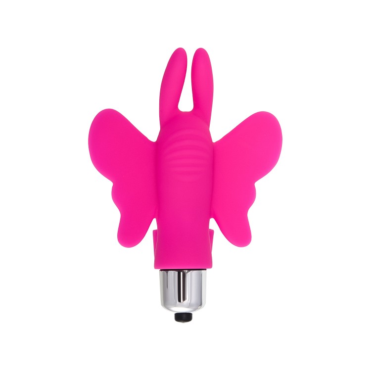 Eromantica Butterfly parmak Kelebek vibratörü, Silikon, pembe, 10 cm