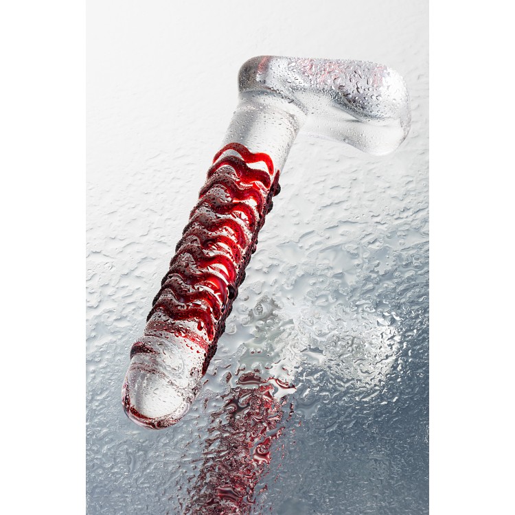 Gerçekçi olmayan yapay penis Sexus Glass, cam, transparan, 16 cm