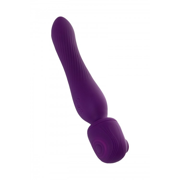 JOS Kisom 2'si 1 arada Vibratör, Silikon, Mor, 24 cm