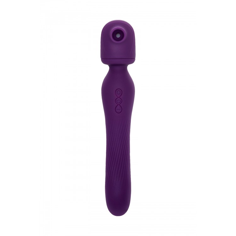 JOS Kisom 2'si 1 arada Vibratör, Silikon, Mor, 24 cm