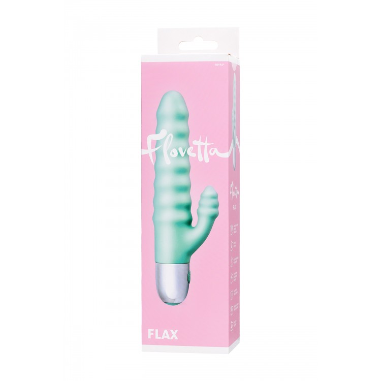 Flovetta by Toyfa Flax Klitoral Stimülasyonlu  Vibratörü, silikon, cam göbeği, 17,5 cm