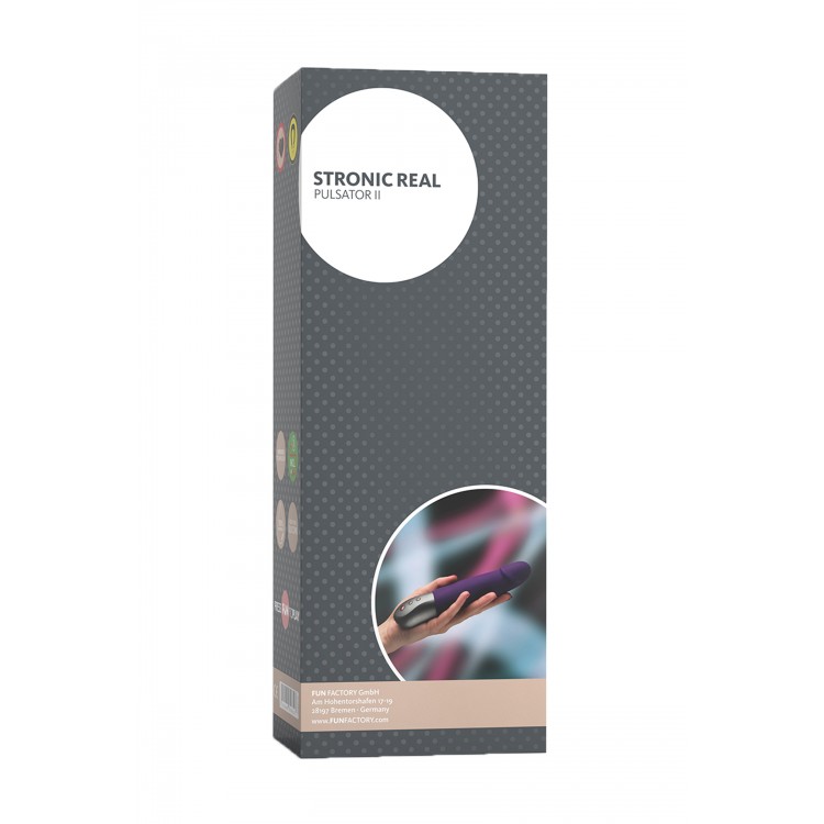 Fun Factory STRONİC REAL Vibratör, silikon, mor, 20,8 cm