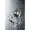 Metal by TOYFA Anal Plug, Metal, gümüş, kırmızı kristalli, 8 cm, Ø 3,4 cm, 85 g