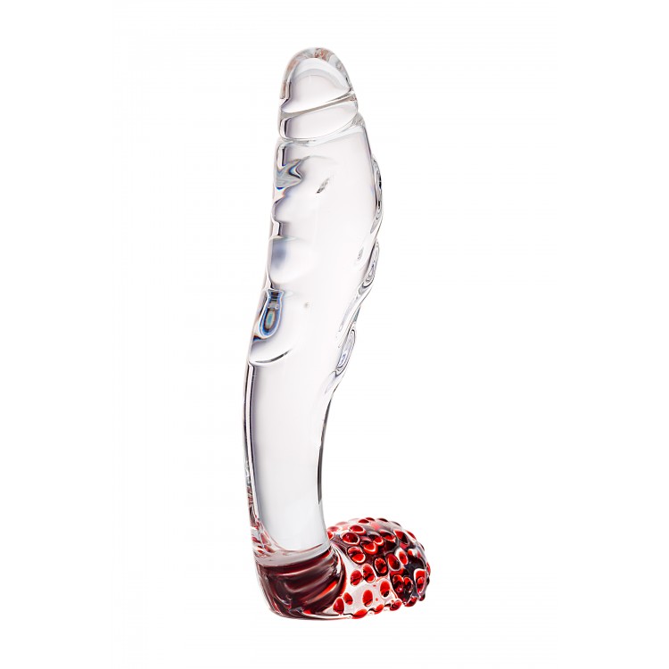 Gerçekçi olmayan yapay penis Sexus Glass, cam, transparan, 17,5 cm